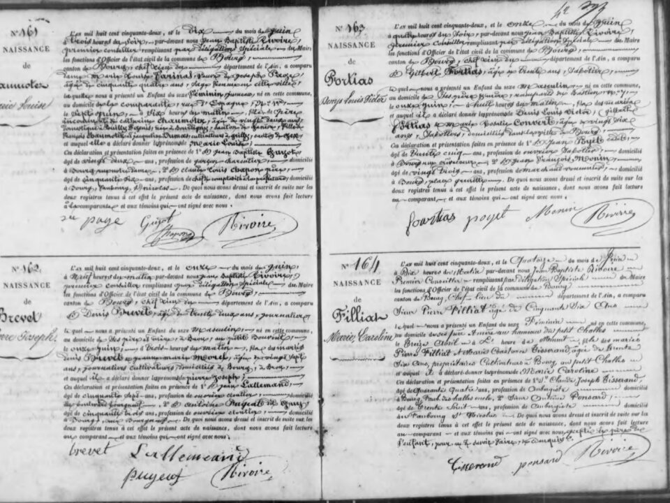Fortias Denys Luois Victor - Acte de naissance